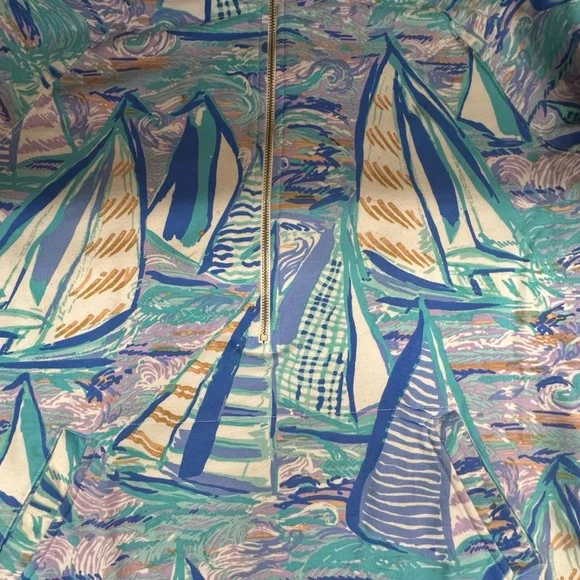 Lilly Pulitzer Sailboat Popover Half-Zip (size L) - Picture 3 of 3